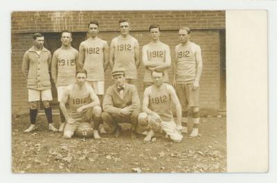 St. Olaf College basketball 1912 champions postcard