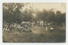 Crowd at a St. Olaf College baseball game postcard