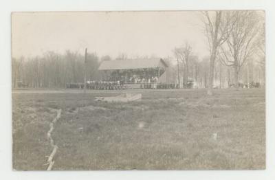 St. Olaf College baseball grand stands postcard
