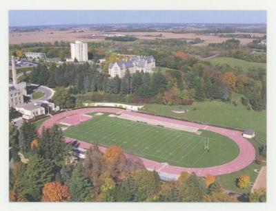 Manitou field, home of Ole football postcard #1