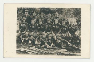 St. Olaf College 1910-1911 baseball team postcard #1
