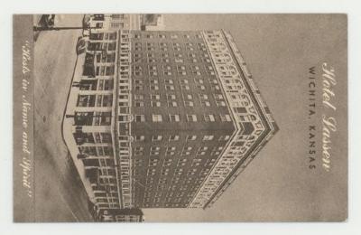 Hotel Lassen, Wichita, Kansas postcard