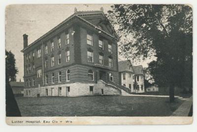 Luther hospital in Eau Claire postcard