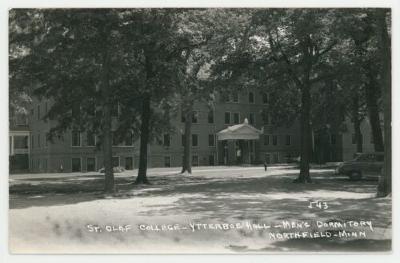 Old Ytterboe Hall main entrance postcard