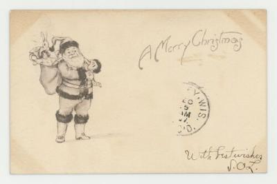A merry Christmas postcard
