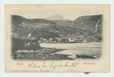 Harbor view of Ulvik, Hardanger postcard