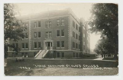 Ladies dormitory, St. Olaf College postcard