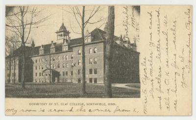 Dormitory of St. Olaf College postcard