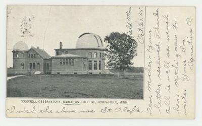 Goodsell Observatory, Carleton College postcard