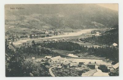 Aerial view of Bagn Valdres postcard