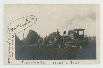 A choice farm scene in Iowa postcard