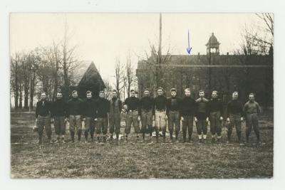 St. Olaf College football team postcard