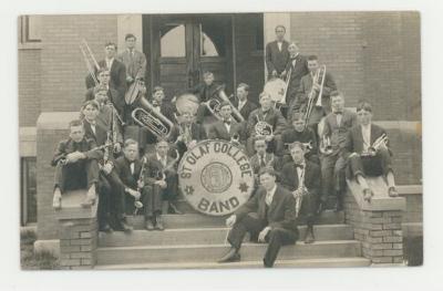 St. Olaf College band postcard #1