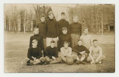 St. Olaf College men's soccer team postcard