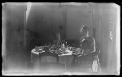 Mrs. Thea Felland and children at dinner (250)