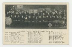 St. Olaf College concert band, western tour 1923 postcard #1