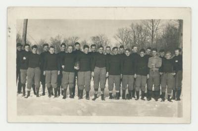 St. Olaf College freshman football squad postcard