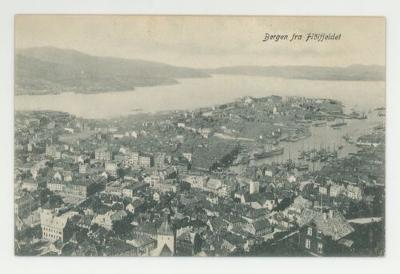 Bergen fra Floifieldet postcard