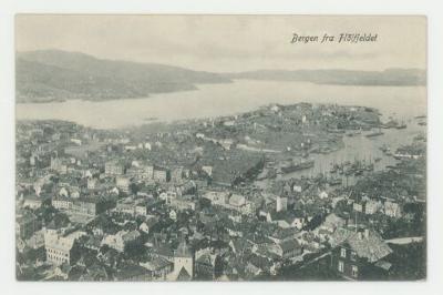 Bergen fra Floifielden postcard