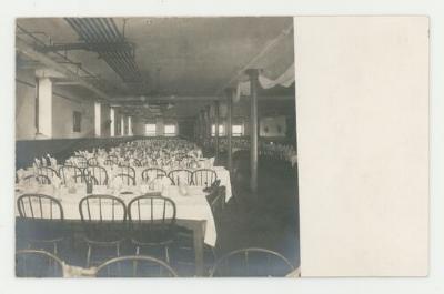 Ytterboe Hall dining room postcard