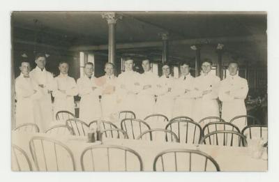 Ytterboe Hall dining room postcard