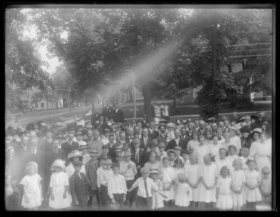 Assembly at the cornerstone of St. John's Church (1201)