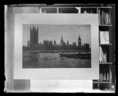 Photograph of a book page of Houses of Parliament, London (1730)