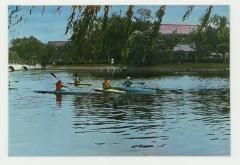 East China Normal University postcard: boat-racing