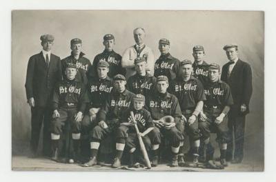 1910 St. Olaf  College baseball team postcard #4