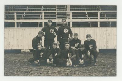 St. Olaf College baseball team dark uniforms postcard #2