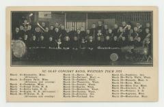 St. Olaf College concert band, western tour 1923 postcard #2