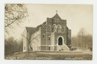 Front view of the Hoyme Memorial Chapel postcard #3