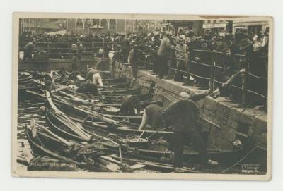 Fishing pier in Bergen postcard