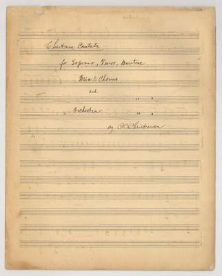 Christiansen, Olaf C. Christmas cantata for soprano, tenor, and baritone mixed chorus and orchestra.
