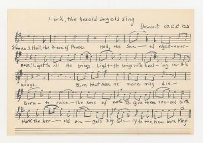 Christiansen, Olaf C. Hark, the herald angels sing. 1952.