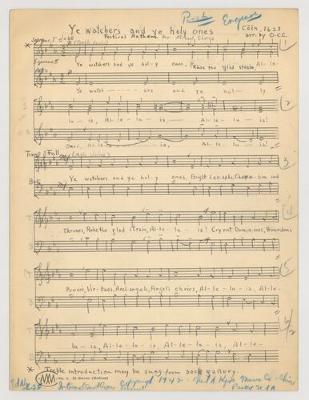 Christiansen, Olaf C. Ye watchers and ye holy ones festival anthem for mixed chorus.