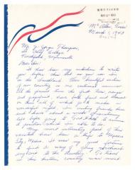 Letter from Wayne L. Fry