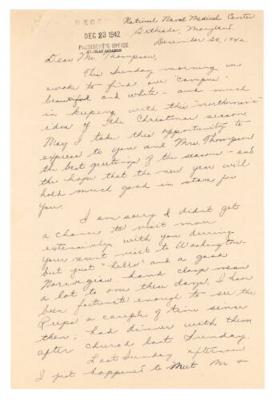 Letter from Harold Hansen