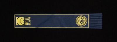 Blue leather WCAL 75th-anniversary bookmarks