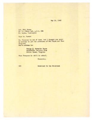 Copy of letter sent to Philip Norum