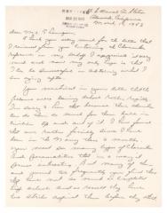 Letter from Otto Dale