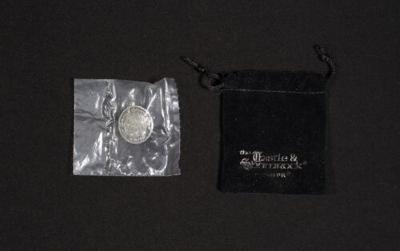 The Thistle & Shamrock pin and velvet pouch