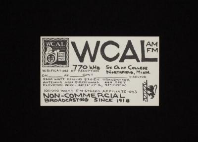 WCAL verification of reception cards