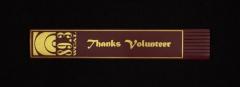 Red leather WCAL "Thanks Volunteer" bookmarks