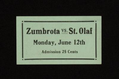 Zumbrota vs. St. Olaf admission ticket