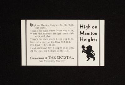 "High on Manitou Heights" card