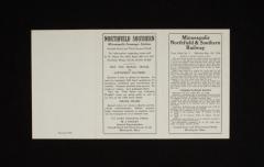 Minneapolis Northfield & Southern Railway pamphlet