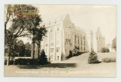 Administration building at St. Olaf College postcards #1