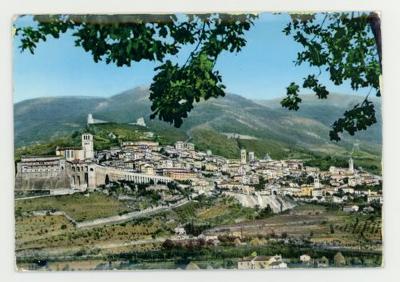 Assisi panorama postcard