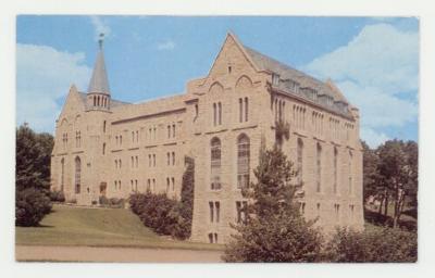 Holland Hall exterior, St. Olaf College postcard